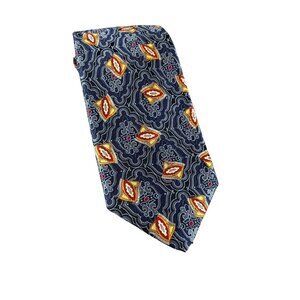 Robert Talbott Best Of Class Mens Tie Silk Geometric Embroidered Multicolor USA